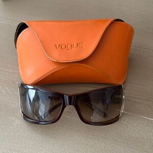 Vogue Sunglasses and Orange Leather Sunglasses Case